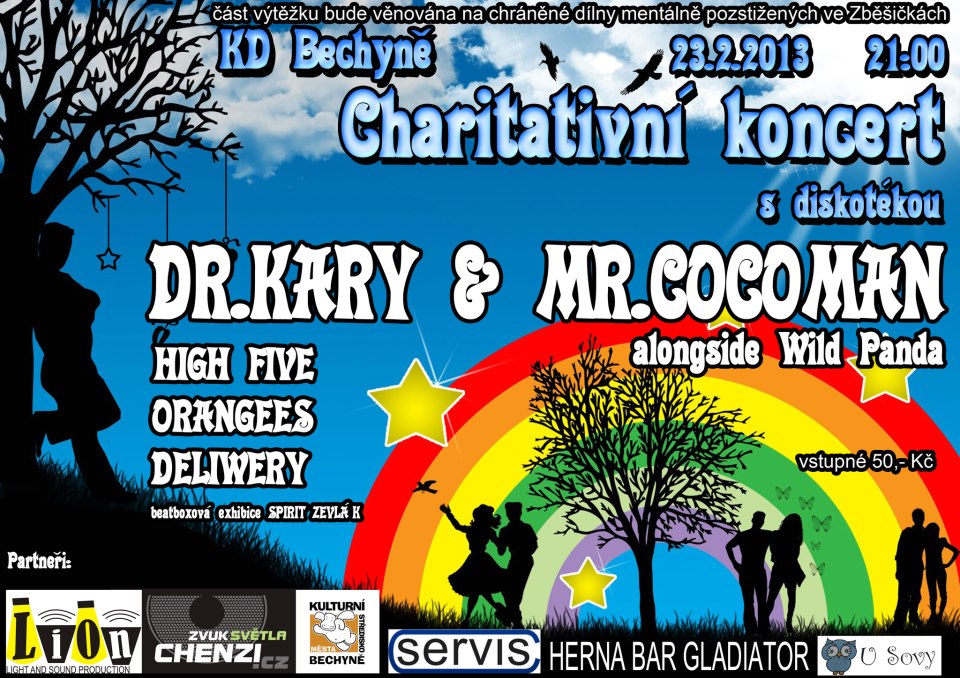 DR.KARY & MR.COCOMAN na charitativním večeru v KD Bechyně!