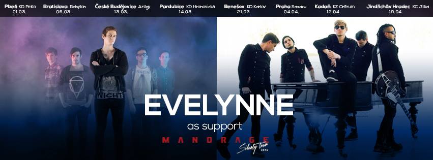 Evelynne jako support Siluety Tour kapely Mandrage!