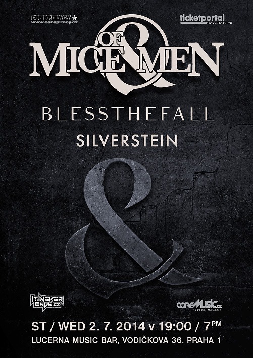 Of Mice & Men, Blessthefall a Silverstein se řítí na Prahu!