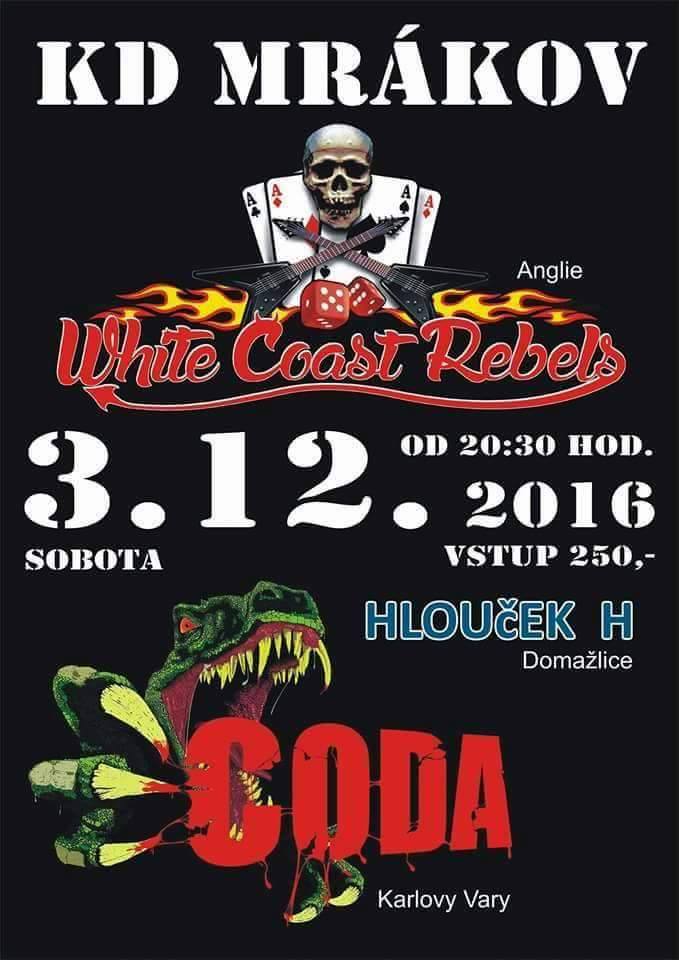 Do Mrákova zavítají angličtí White Coast Rebels, karlovarská Coda a domažlický Hlouček H