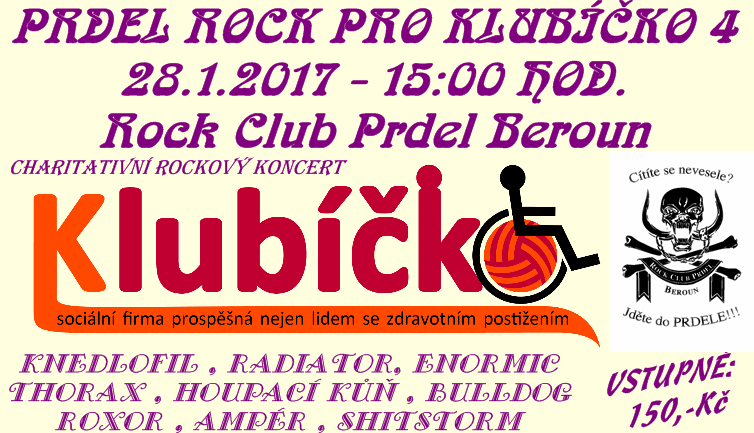 PRDEL ROCK PRO KLUBÍČKO BEROUN