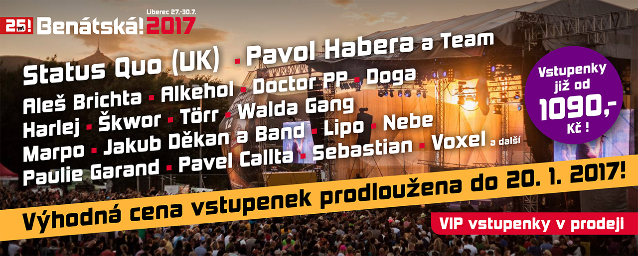 Festival Benátská! ohlašuje jména – večírek pro nedočkavce!