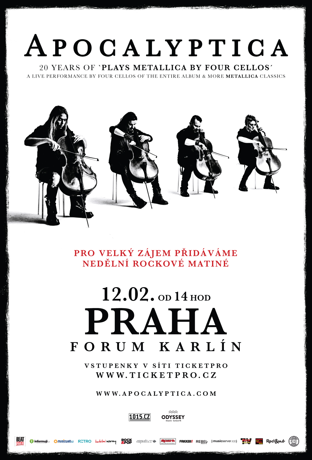 Finská APOCALYPTICA koncertuje v Praze již tento víkend!
