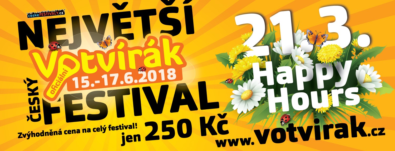 Jarní Happy Hours festivalu Votvírák  nabídnou speciální slevu!