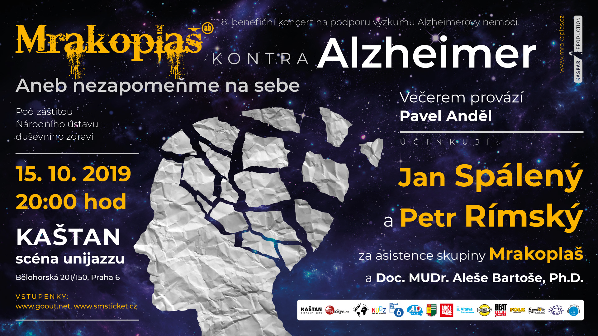 Benefiční koncert Mrakoplaš kontra Alzheimer 2019