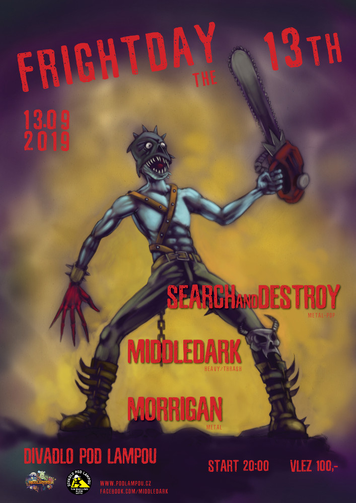 Frightday The 13th – Search and Destroy, Middledark a Morrigan v Plzni