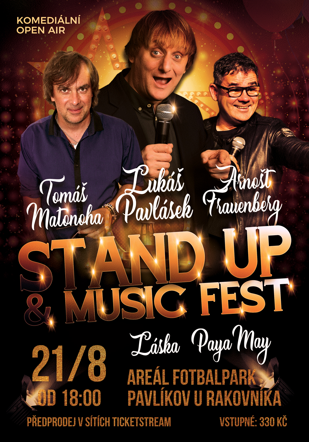 V Pavlíkově u Rakovníka se uskuteční první STAND UP & MUSIC FEST!