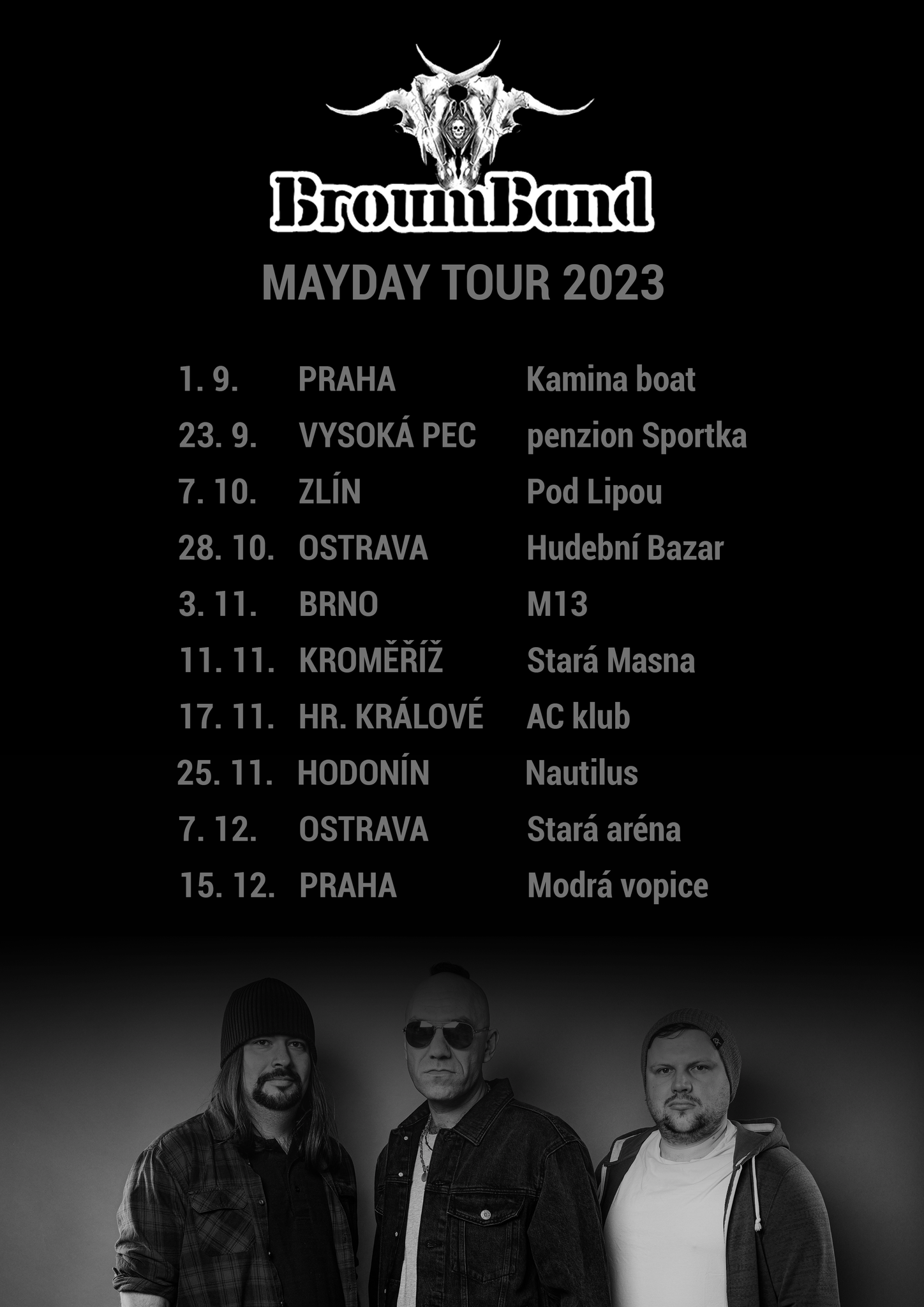 BroumBand vyráží na podzimní „MAYDAY tour 2023“