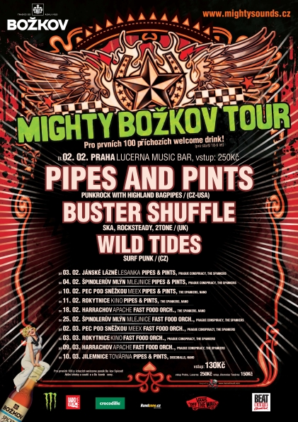 Pipes and Pints se vracejí na česká pódia, startují na Mighty Božkov Tour 2012!