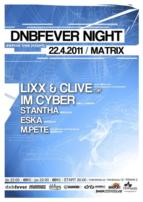 DNB FEVER s IM Cyber, Lixxem a Clivem v Matrixu již dnes!